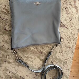 Coach Blue Leather Shoulder Bag 2018 perfect condition. Baby blue leather.